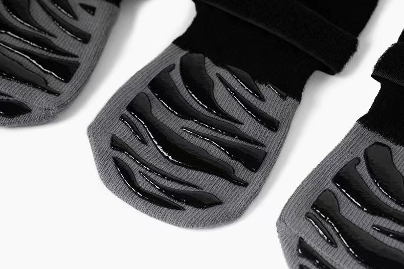 Close-up of the grippy sole
