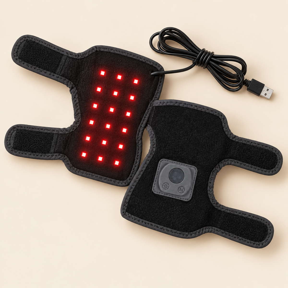 Glow Leg Pad red light leg wraps with USB cable