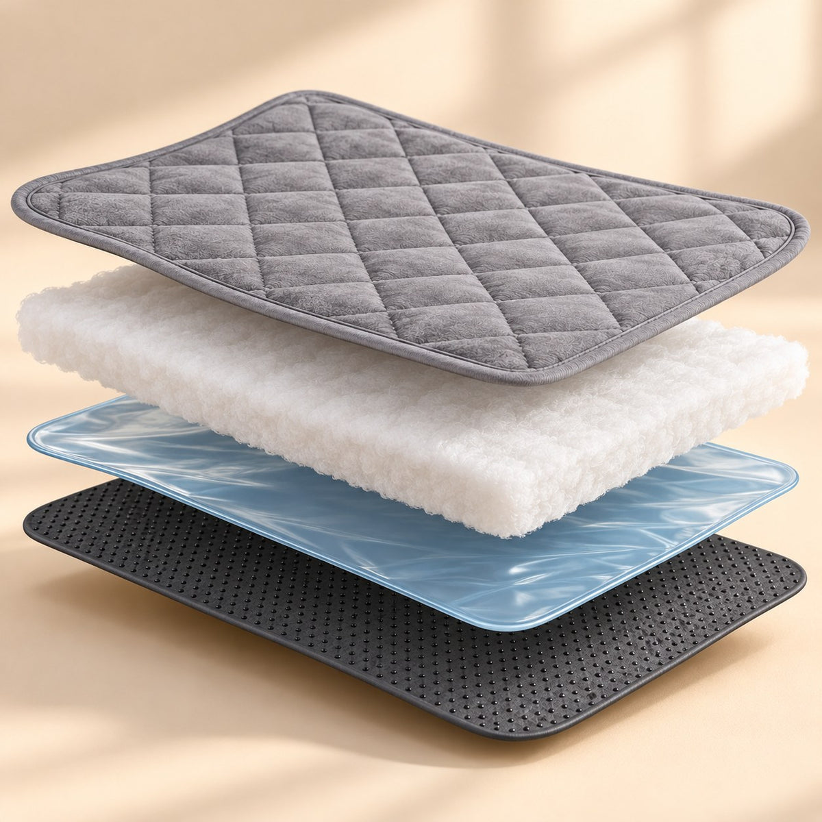Four layers of the washable pee pad