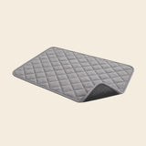 Gray washable pee pad with non-slip backing